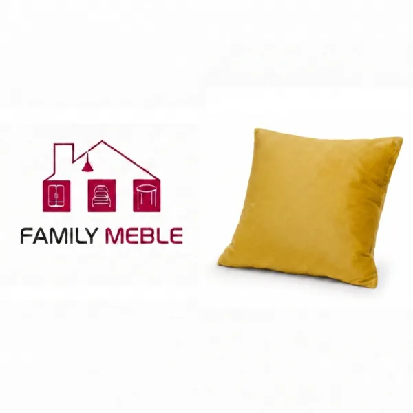 Family Meble — Poduszka dekoracyjna jasiek 45 x 45 poszewka żółty tkanina Family Meble