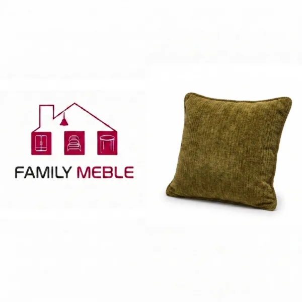 Family Meble — Poduszka dekoracyjna jasiek 45 x 45 poszewka zielony szenil Family Meble
