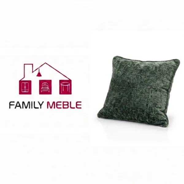 Family Meble — Poduszka dekoracyjna jasiek 45 x 45 poszewka szary szenil Family Meble