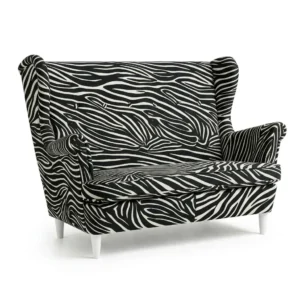 Sofa Kanapa Uszak Skandynawska Niebieskie Liściewy przedszkola Family Meble - Zebra