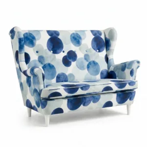 Sofa Kanapa Uszak Skandynawska Czarny Żółty Wzór Decor Design Family Meble - Gabo 9