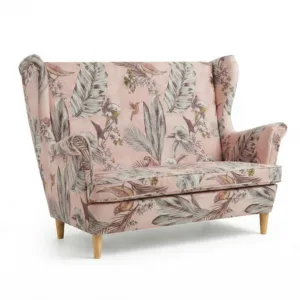 Sofa Kanapa Uszak Skandynawska Różowa Pudrowa Pastelowa Welur Family Meble - S Ari Spring – Spring 4