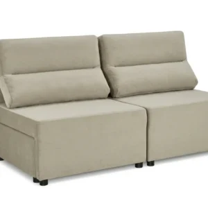 Kanapa 2 os sofa rozkładana spania pojemnik różowy KIMO Family Meble - szary