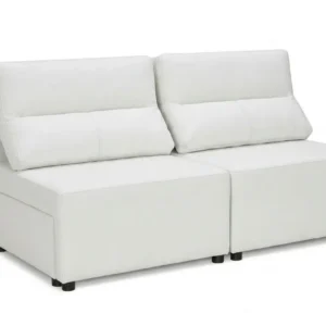 Kanapa 2 os sofa rozkładana spania pojemnik brązowa ekoskóra Kimo Family - kanapa