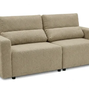 Kanapa 2 os sofa rozkładana spania pojemnik grafit welur Komo Family Meble - kanapa