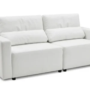 Kanapa 2 os sofa rozkładana spania pojemnik brąz ekoskóra Komo Family Meble - kanapa
