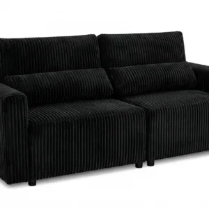 Kanapa 2os sofa rozkładana spania pojemnik czarny sztruks Komo Family Meble - kanapa – Idylla 100