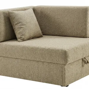 Łóżko dziecięce sofa kanapa rozkładana pojemnik Denis szary Family Meble - beżowy