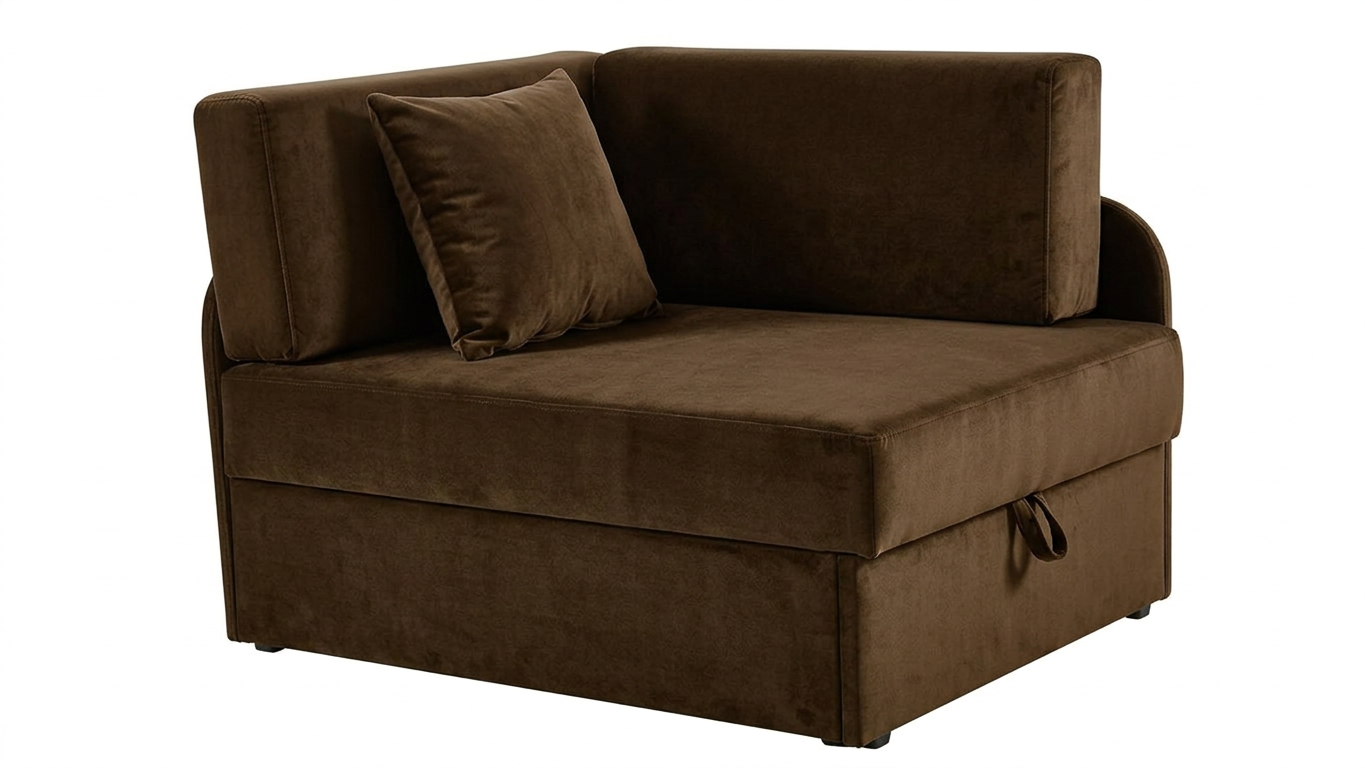 Łóżko dziecięce sofa kanapa pudrowy różowy jasny róż pastela Denis Family - brązowy