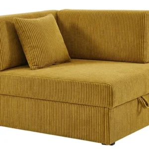 Łóżko dziecięce sofa kanapa rozkładana poj żółty sztruks Denis Family meble - żółty