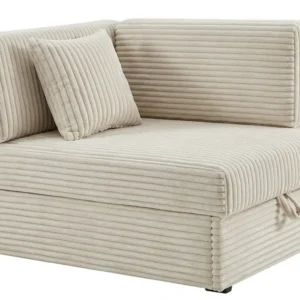 Łóżko dziecięce sofa kanapa rozkładana czarny gruby sztruks Denis Family - beżowy
