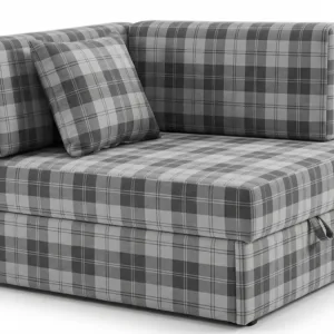 Łóżko dziecka sofa kanapa szary kratka pleciona wygodna Denis Family Meble - szary – Brawo 6a