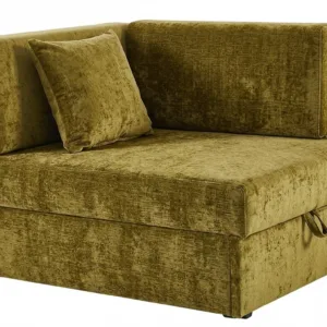 Łóżko dziecięce sofa kanapa rozkładana pojemnik szenil szary Denis Family - zielony