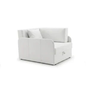 Łóżko dziecięce sofa kanapa rozkładana pojemnik brąz DENIS 3B Family Meble - biały