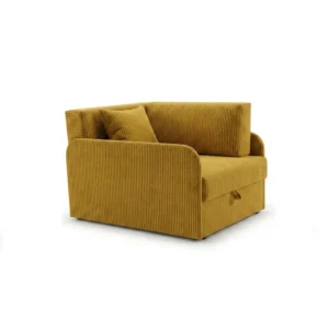 Łóżko dziecięce sofa kanapa zielony welur sztruks Denis 3B Family Meble - żółty