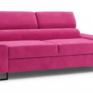 Kanapa sofa rozkładana f spania reg zagłówek różowy Savio 2 os Family Meble - Trinity 10