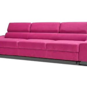 Kanapa sofa rozkładana f spania reg zagłówek różowy Savio 3 os Family Meble - Trinity 10
