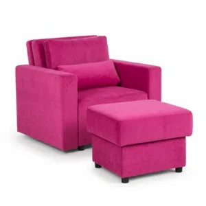 Fotel Komo pudrowy róż jasny róż pastela sofa 1 os welur Komo Family Meble - Trinity 10