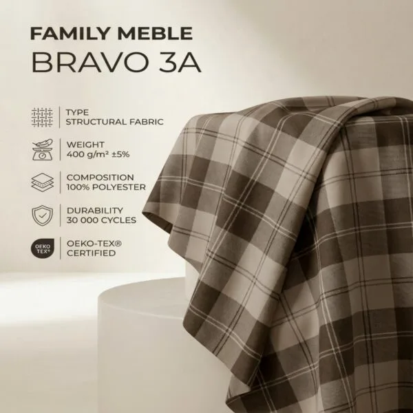 Poduszka dekoracyjna jasiek 45 x 45 poszewka beż kratka Family Meble — tkanina