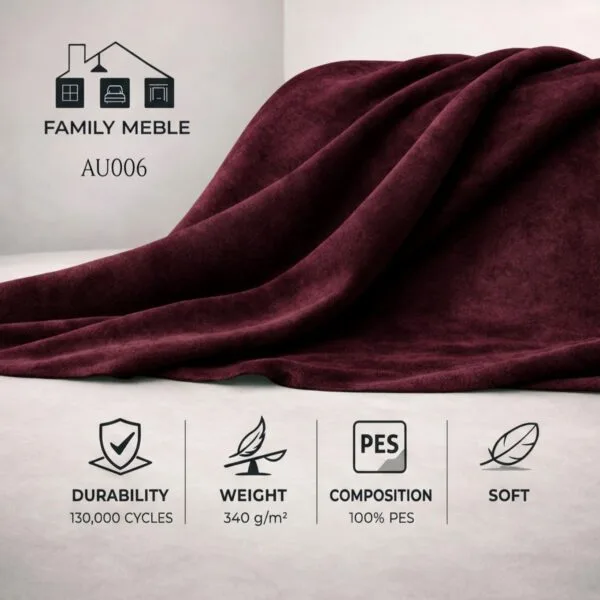 Poduszka dekoracyjna jasiek 45 x 45 poszewka burgund tkanina Family Meble — tkanina