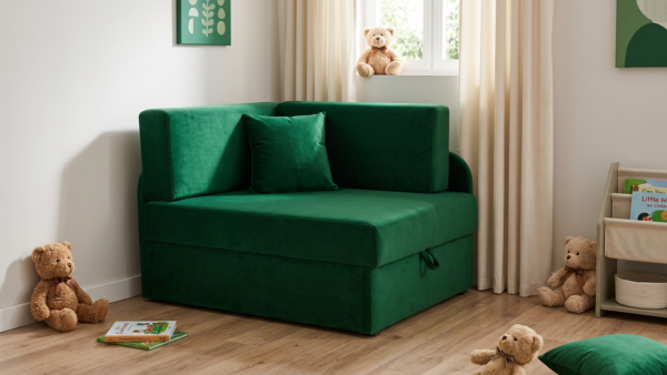 Łóżko dziecięce sofa kanapa rozkładana pojemnik zielony Denis Family Meble