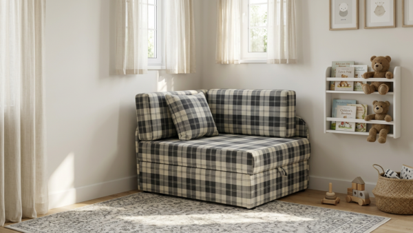 Łóżko dziecka sofa kanapa biały kratka pleciona wygodna Denis Family Meble — komfort
