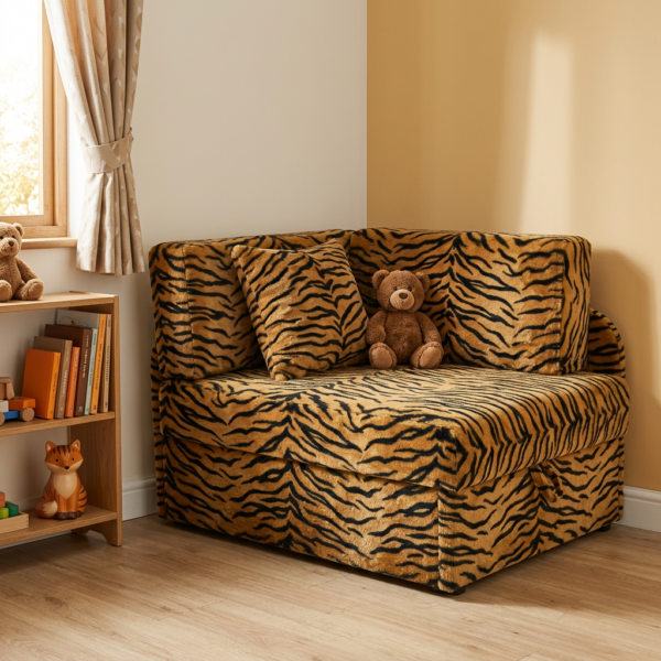 Łóżko dziecięce sofa kanapa rozkładana pojemnik Tiger Design Denis Family — komfort