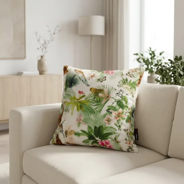 Poduszka dekoracyjna jasiek 45 x 45 poszewka jasny tkanina Family Meble — komfort