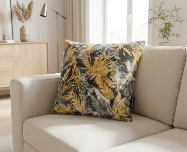 Poduszka dekoracyjna jasiek 45 x 45 poszewka czarny Family Meble — komfort