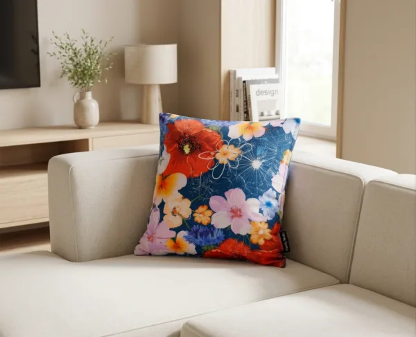 Poduszka dekoracyjna jasiek 45 x 45 poszewka BLU tkanina Family Meble — komfort