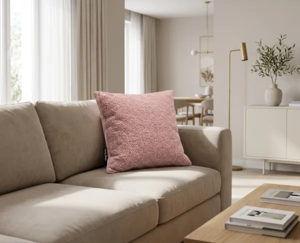 Poduszka dekoracyjna jasiek 45 x 45 poszewka różowy welur Family Meble — komfort