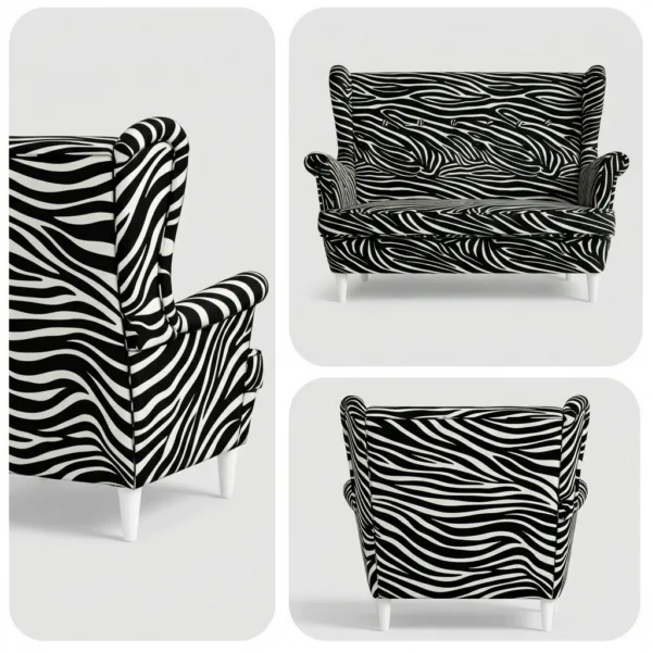 Sofa Kanapa Uszak Skandynawska Zebra Designerska salonu Ari Family Meble — detale