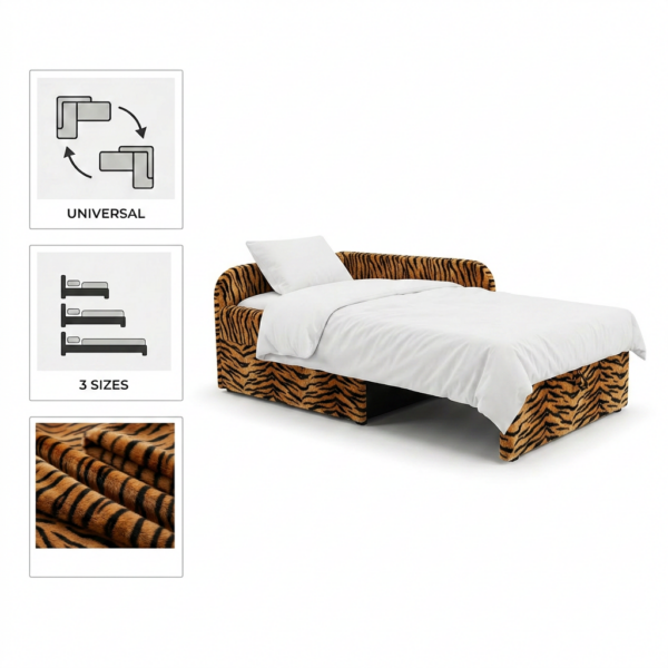 Łóżko dziecięce sofa kanapa rozkładana pojemnik Tiger Design Denis Family — detale