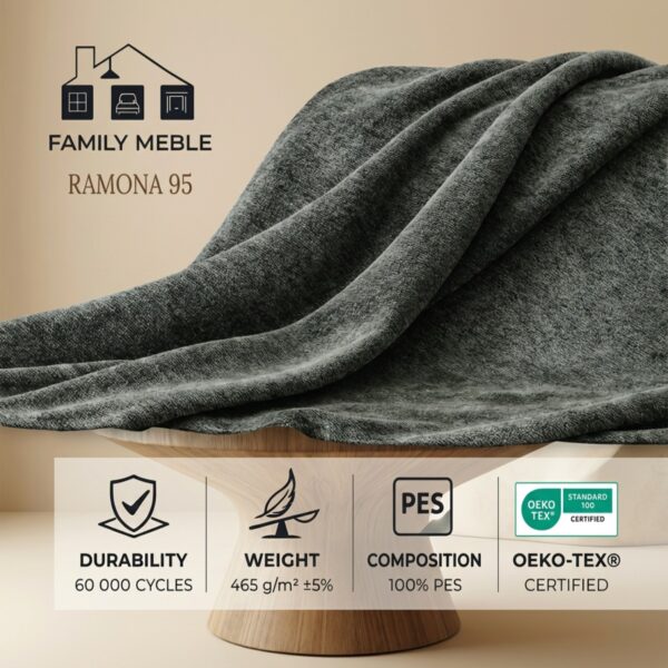 Łóżko dziecięce sofa kanapa rozkładana pojemnik szary Denis 3B Family Meble — tkanina