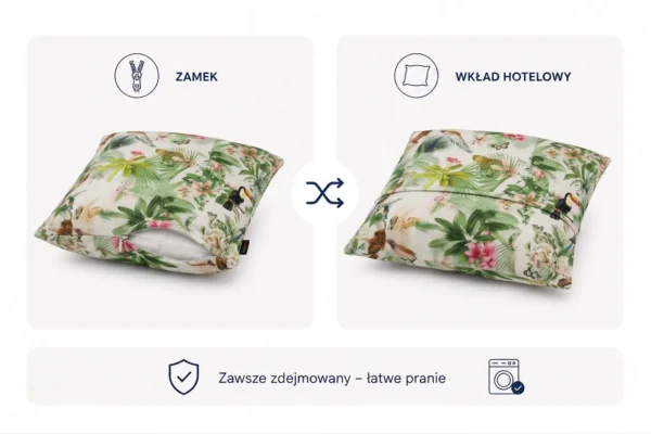 Poduszka dekoracyjna jasiek 45 x 45 poszewka jasny tkanina Family Meble — widoki i detale