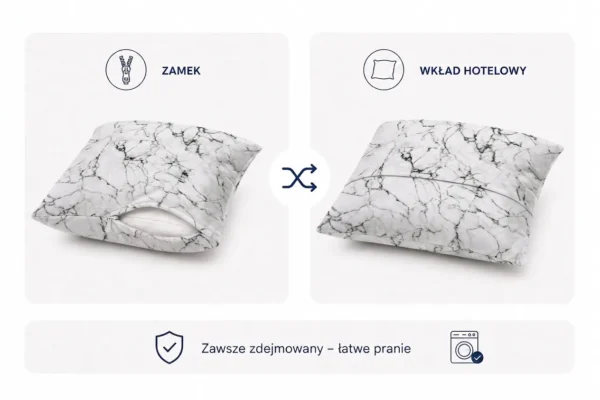 Poduszka dekoracyjna jasiek 45 x 45 poszewka biały tkanina Family Meble — widoki i detale