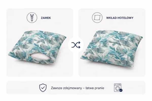 Poduszka dekoracyjna jasiek 45 x 45 poszewka zielony tkanina Family Meble — widoki i detale
