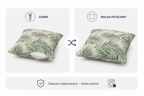 Poduszka dekoracyjna jasiek 45 x 45 poszewka beżowe Family Meble — widoki i detale