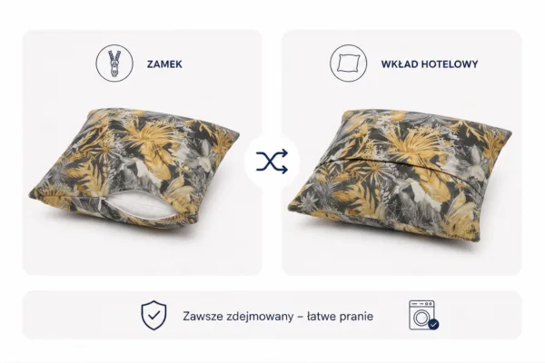Poduszka dekoracyjna jasiek 45 x 45 poszewka czarny Family Meble — widoki i detale