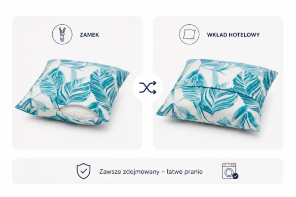 Poduszka dekoracyjna jasiek 45 x 45 poszewka błękitny Family Meble — widoki i detale