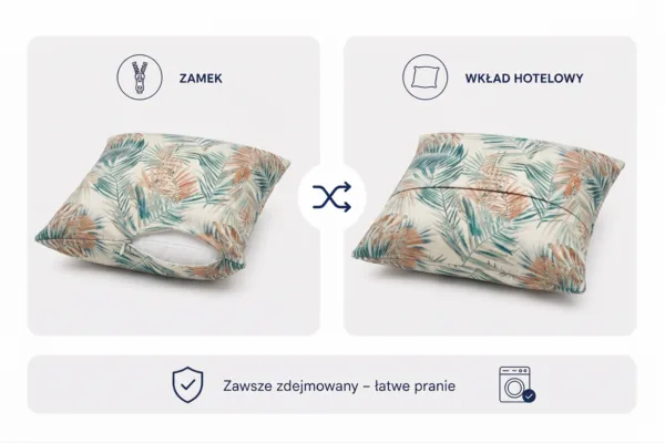 Poduszka dekoracyjna jasiek 45 x 45 poszewka beżowy Family Meble — widoki i detale
