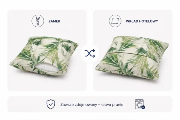 Poduszka dekoracyjna jasiek 45 x 45 poszewka jasny Family Meble — widoki i detale