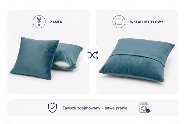 Poduszka dekoracyjna jasiek 45 x 45 poszewka niebieski Family Meble — widoki i detale
