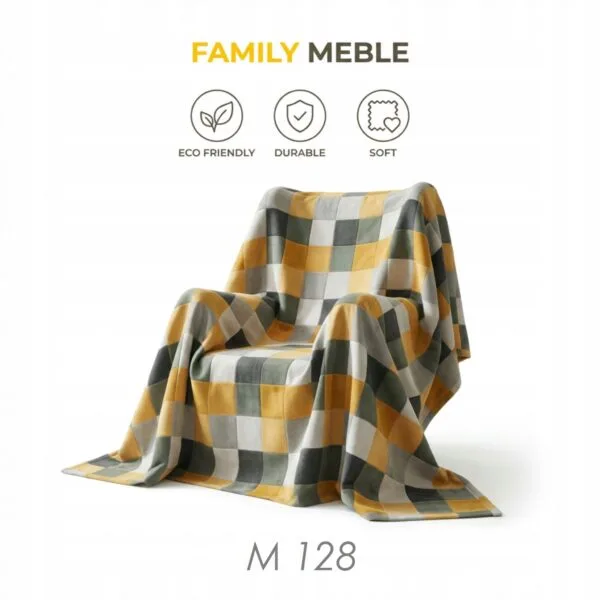Poduszka dekoracyjna jasiek 45 x 45 poszewka żółta tkanina Family Meble — tkanina