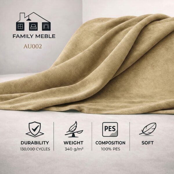 Pufa otwierana podnóżek pojemnik siedzisko beżowa Carol Family Meble — tkanina