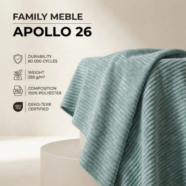 Zestaw wypoczynkowy sofa kanapa fotele błękitny sztruks Savio Family Meble — tkanina