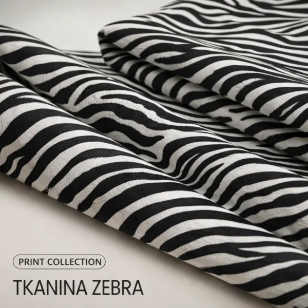 Fotel uszak skandynawski czarno biały zebra Design Ari Print Family Meble — tkanina