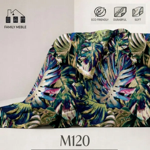 Zestaw 2 foteli w stylu PRL retro krzesło vintage Print zielony Soler — tkanina