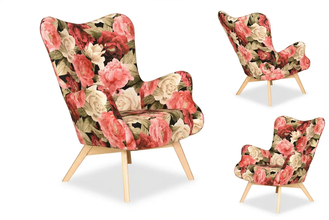 Fotel skandynawski Luna Print Family Meble