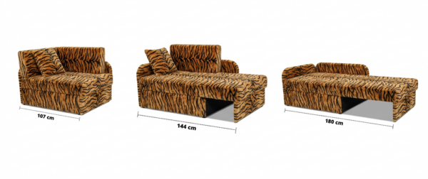 Łóżko dziecięce sofa kanapa rozkładana pojemnik Tiger Design Denis Family — widoki produktu